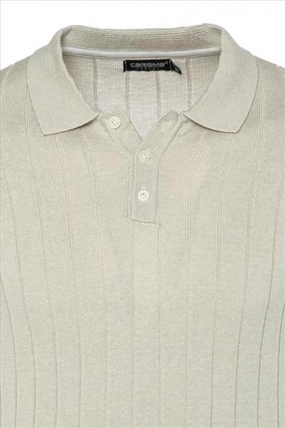 Strick Polo Beige